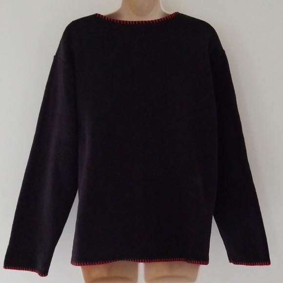 L.A. Blues Jeans Snowflake Fleece Long Sleeve Sz L - Picture 5 of 6